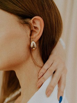 золотые серьги