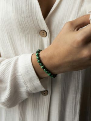 браслет с малахитом