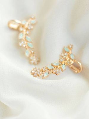 серги с лунным камнем