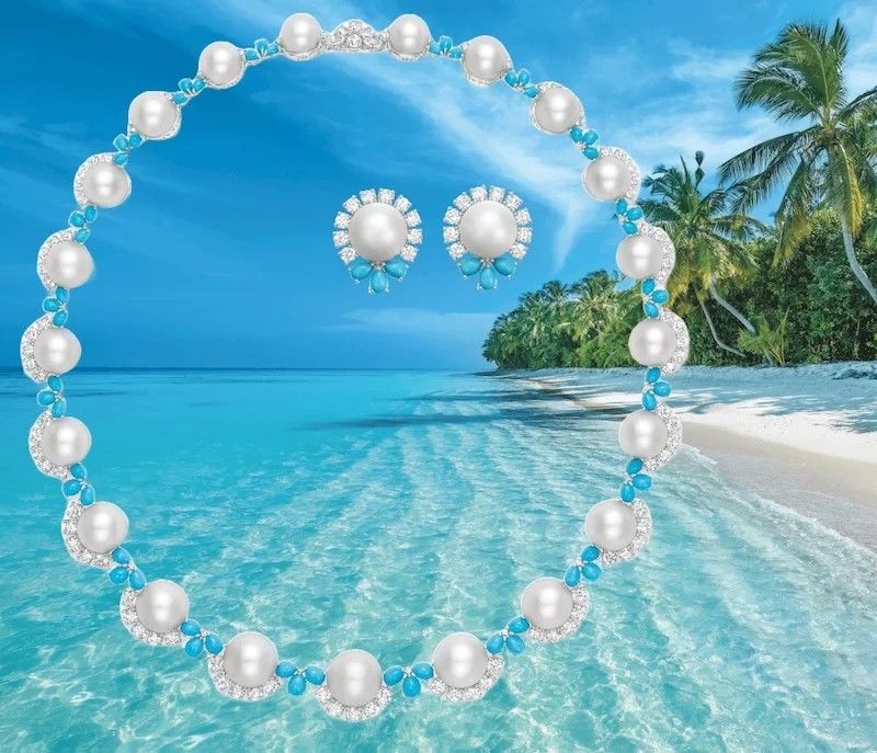 Бирюзовые воды вдохновили создание комплекта Bora Bora / © Harry Winston