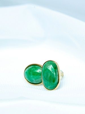 серьги с нефритом