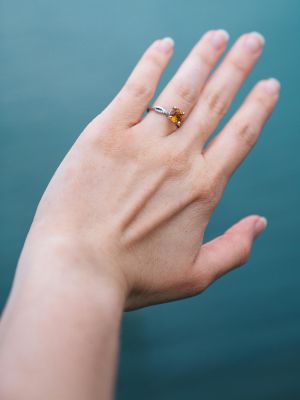 кольцо с цитрином