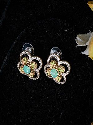 серьги с топазом