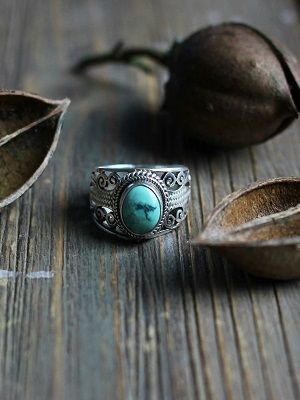 кольцо с бирюзой