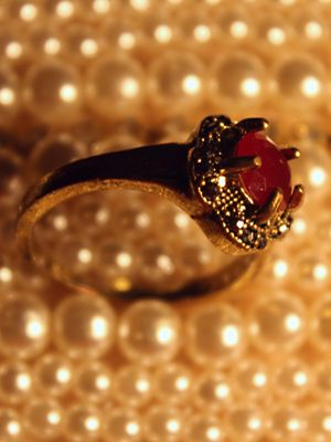 кольцо с рубином