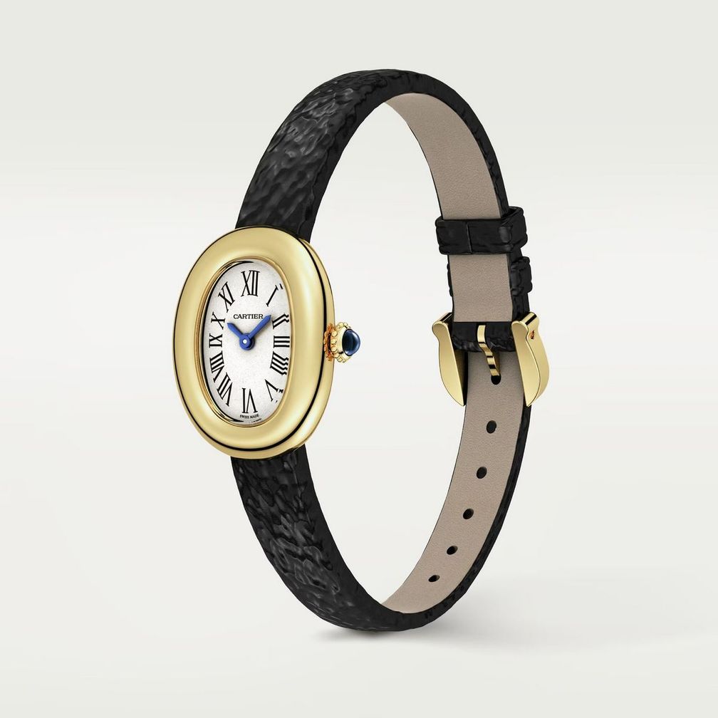 Часы Baignoire, мини-модель из желтого золота