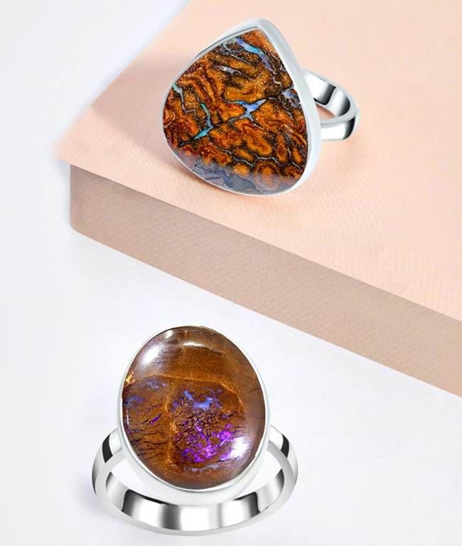 Кольца с валунным опалом, ч. 2