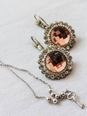 серьги с раухтопазом