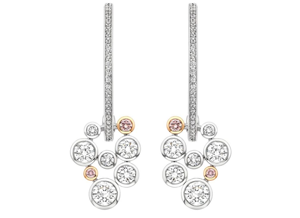 Серьги Raindance с розовыми бриллиантами