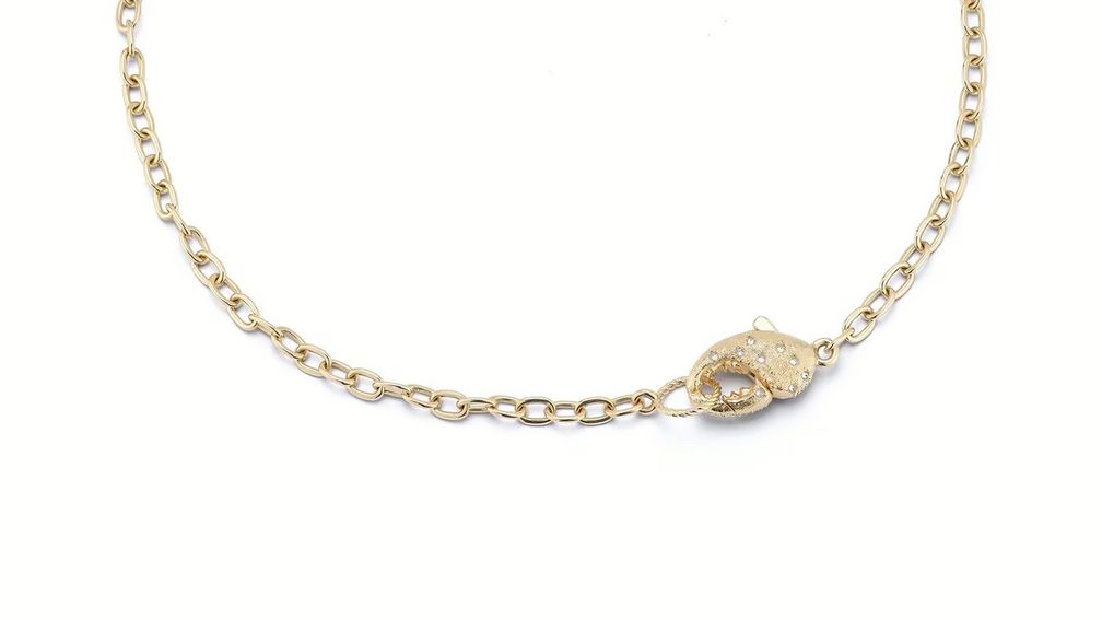 Ожерелье из звеньев от Renna с застежкой-лобстером (Lobster Clasp) из 18-каратного желтого золота с 0,30 карата бриллиантов в перевернутой оправе Ожерелье из звеньев от Renna с застежкой-лобстером (Lobster Clasp) из 18-каратного желтого золота с 0,30 карата бриллиантов в перевернутой оправе