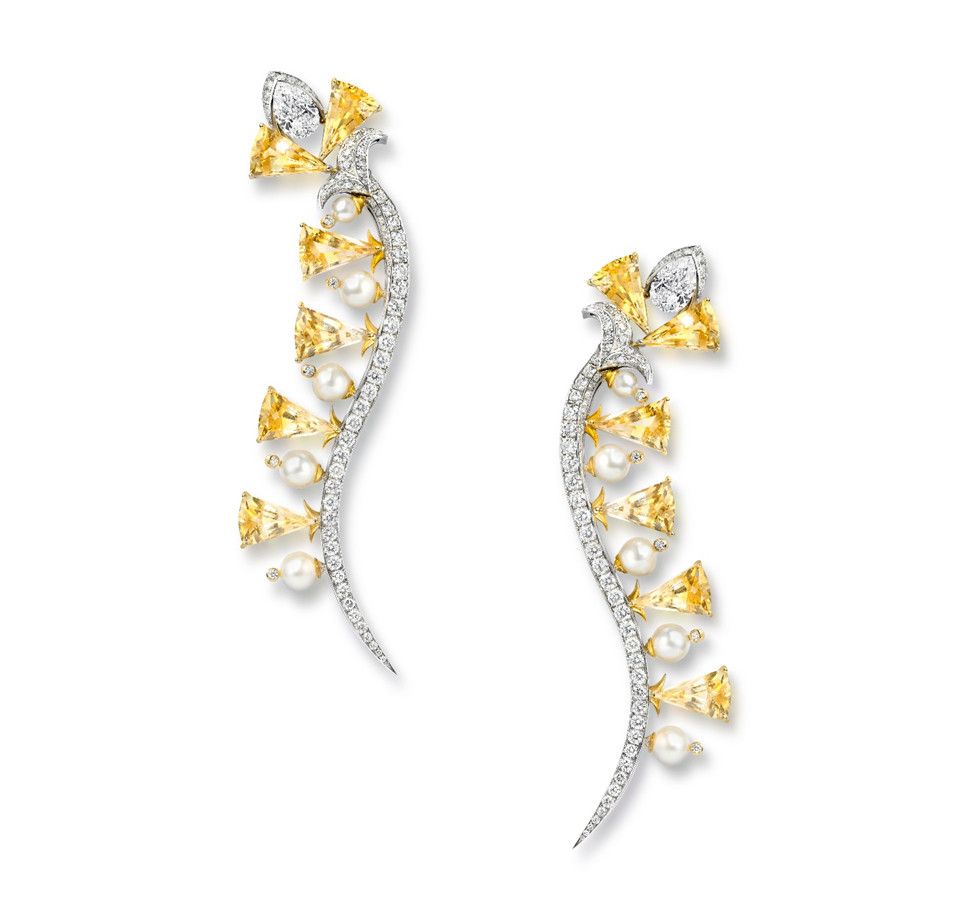 Изготовленные на заказ Сабиной Ремер серьги с использованием натуральных бриллиантов Изготовленные на заказ Сабиной Ремер серьги с использованием натуральных бриллиантов