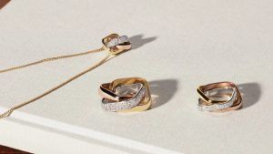 В коллекции Cartier Trinity присутствуют животные принты и форма кушон В коллекции Cartier Trinity присутствуют животные принты и форма кушон