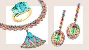 Украшения с турмалином параиба от ведущих мировых ювелиров Украшения с турмалином параиба от ведущих мировых ювелиров