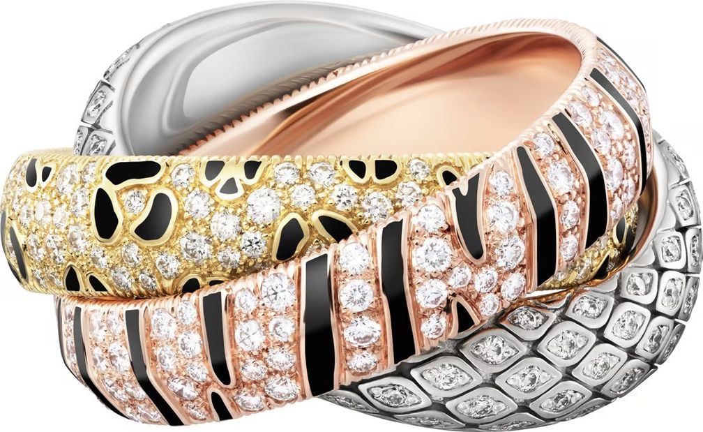 Изделия Cartier Trinity украшены мотивами, навеянными фирменными животными бренда Изделия Cartier Trinity украшены мотивами, навеянными фирменными животными бренда