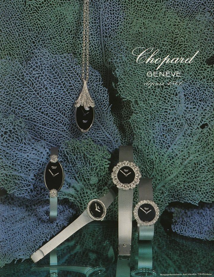 Реклама часов Chopard, 1970–1975 годы 