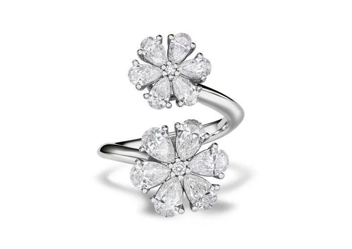 Кольцо L’Heure du Diamant «Toi et Moi» из этичного белого золота 18 карат с бриллиантами 