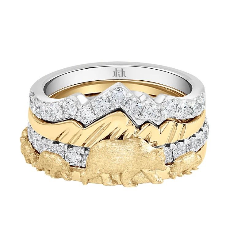 Бренд Jackson Hole Jewelry Co. добавила кольцо Bear 399 в свою коллекцию Teton Stacking Rings 
