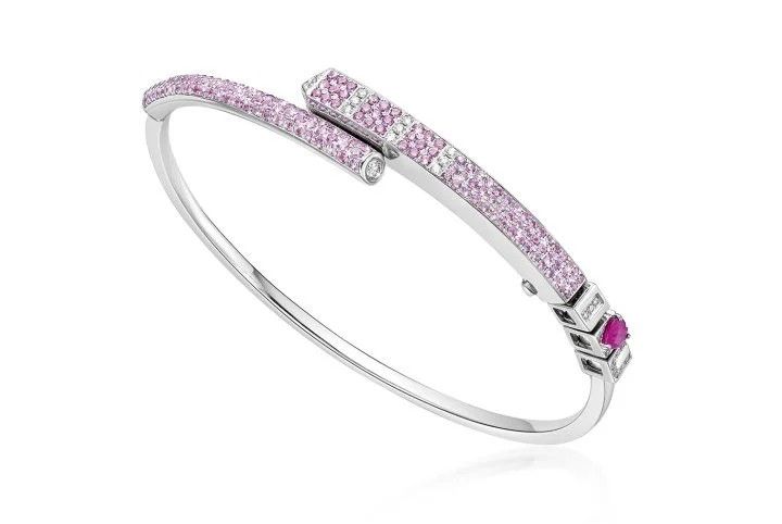 Браслет Undivided Love Collection из белого золота, розовых сапфиров и бриллиантов