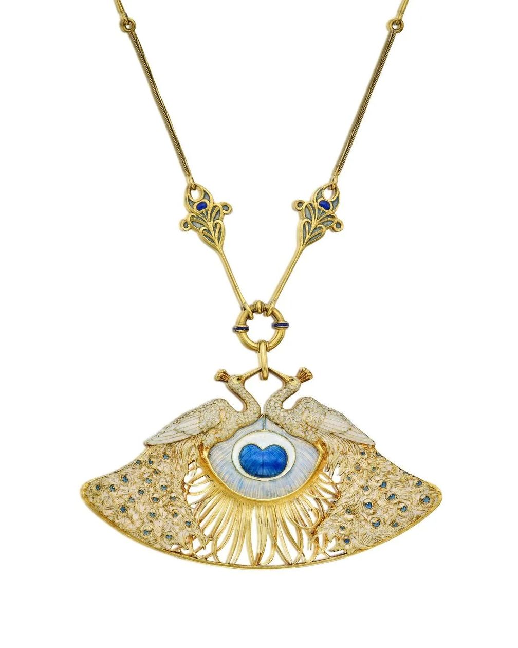 Ожерелье с кулоном из золота с эмалью от Рене Лалика. Предоставлено Sotheby’s 