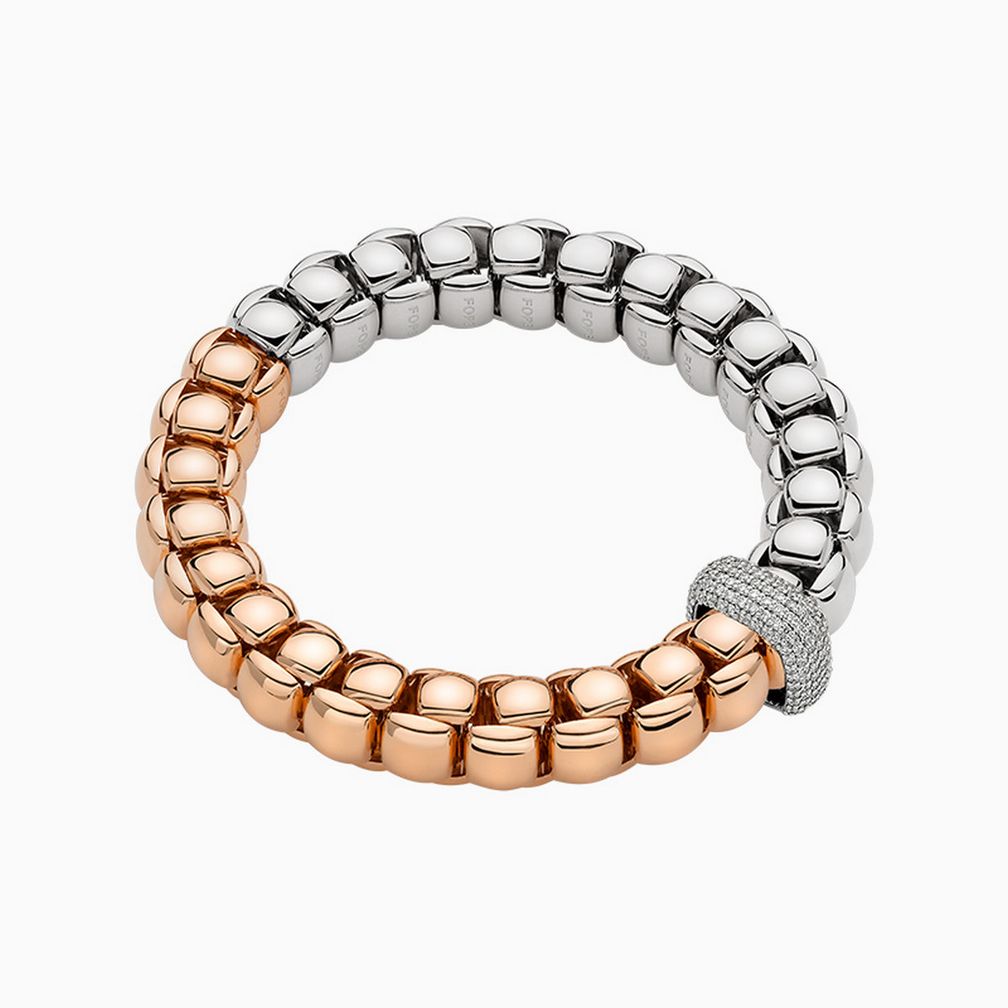 Браслет Luna Full Moon flex’it из белого и розового золота с бриллиантами Браслет Luna Full Moon flex’it из белого и розового золота с бриллиантами