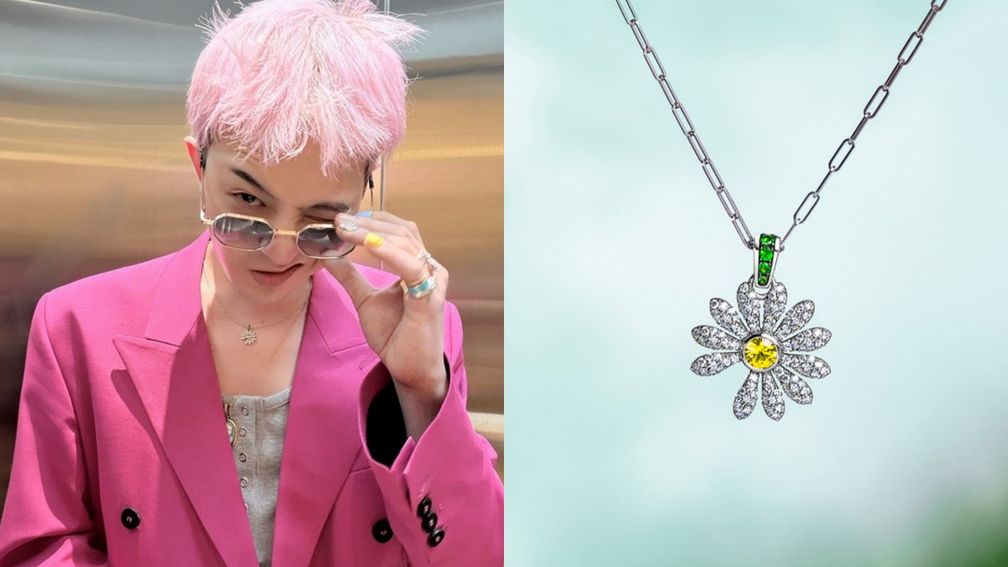 G-Dragon носит свой кулон Jacob & Co. x Peaceminusone