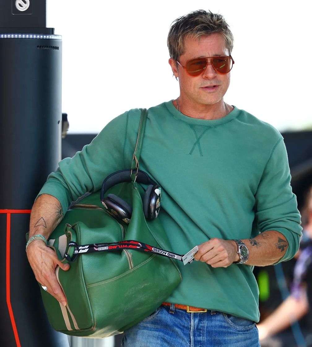 Питт в паддоке на прошлогоднем Гран-при Венгрии в своих индивидуальных IWC Ingenieur SL 1832