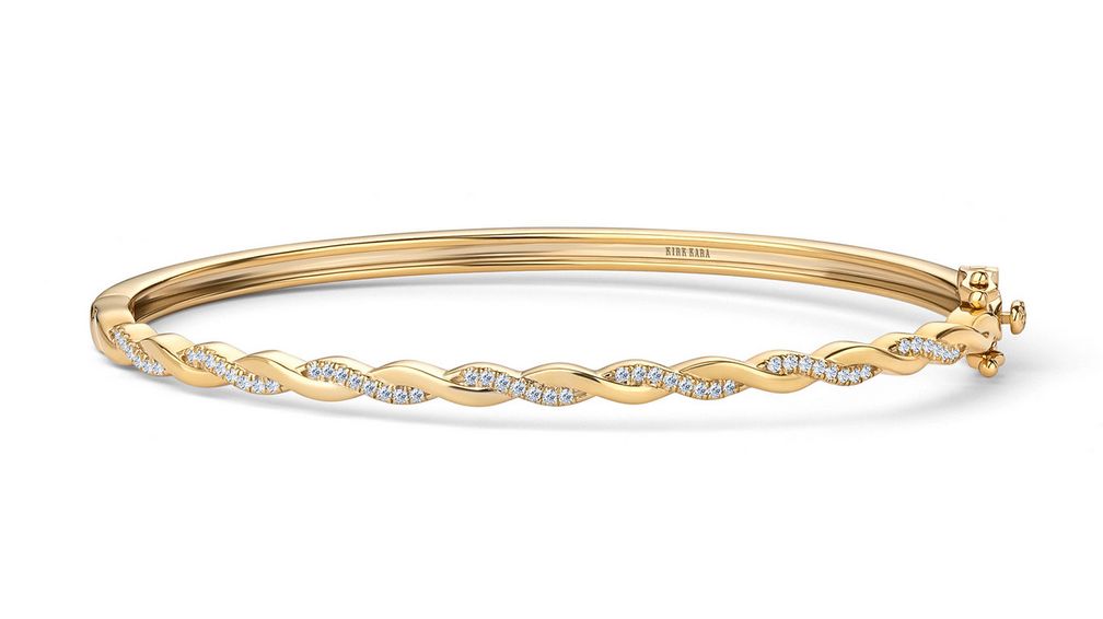 Классический витой браслет из коллекции Pirouetta из 14-каратного желтого золота с бриллиантами Классический витой браслет из коллекции Pirouetta из 14-каратного желтого золота с бриллиантами