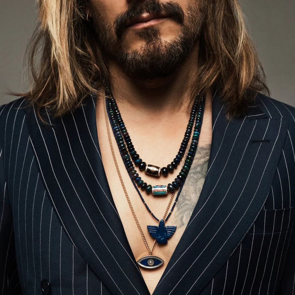 Подвеска Evil Eye от Jacquie Aiche с лазуритом