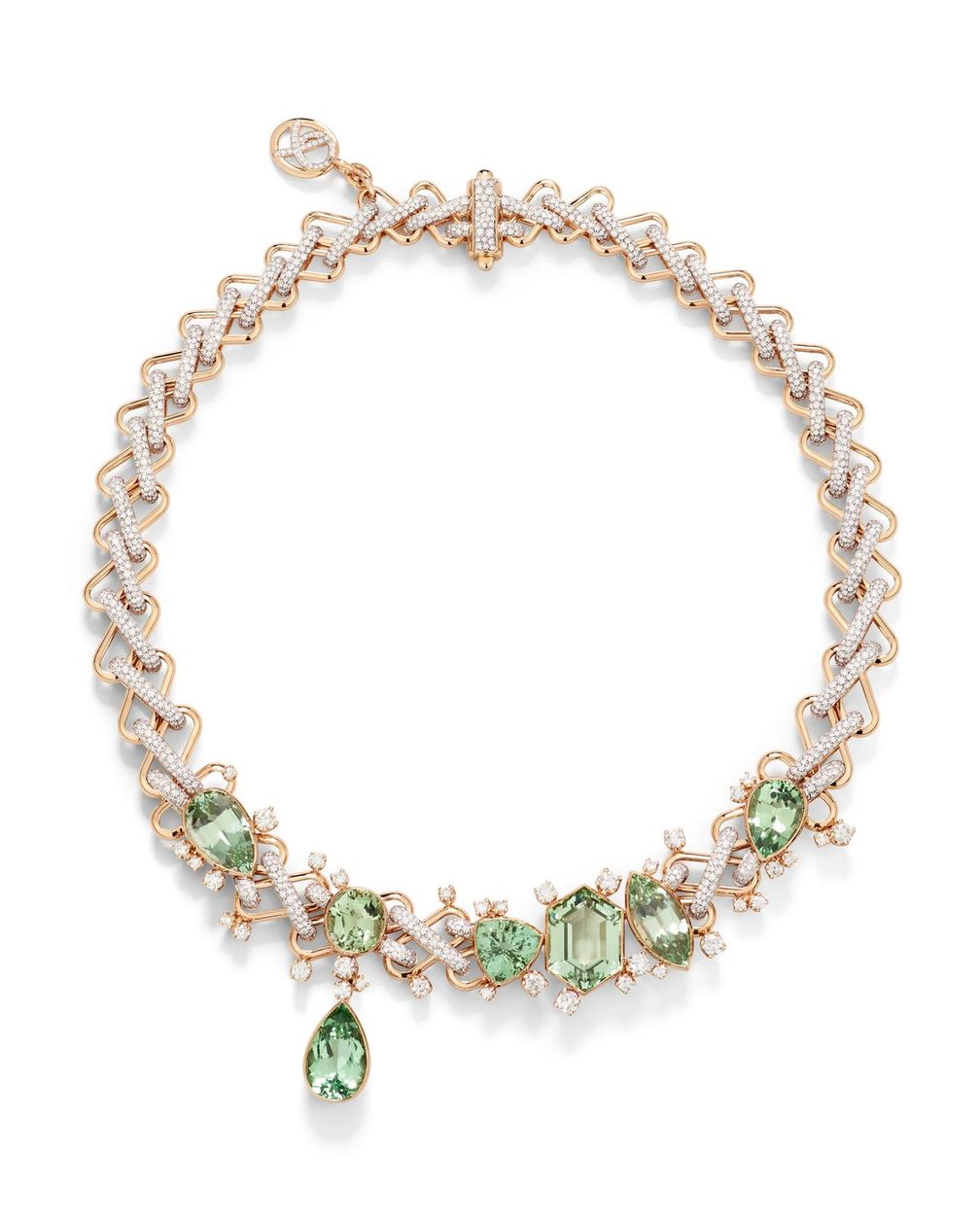 Ожерелье Rivière Zigzag Green Tourmalines от Pomellato