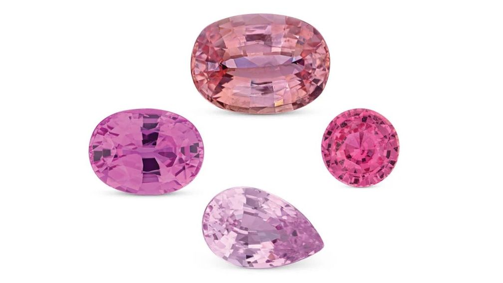 Подборка розовых и падпараджа сапфиров от Kimberly Collins Colored Gems (фото: Kimberly Collins Colored Gems)