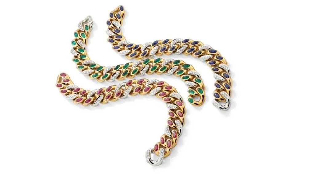 Винтажные браслеты Pomellato Gourmette, около 1986 года