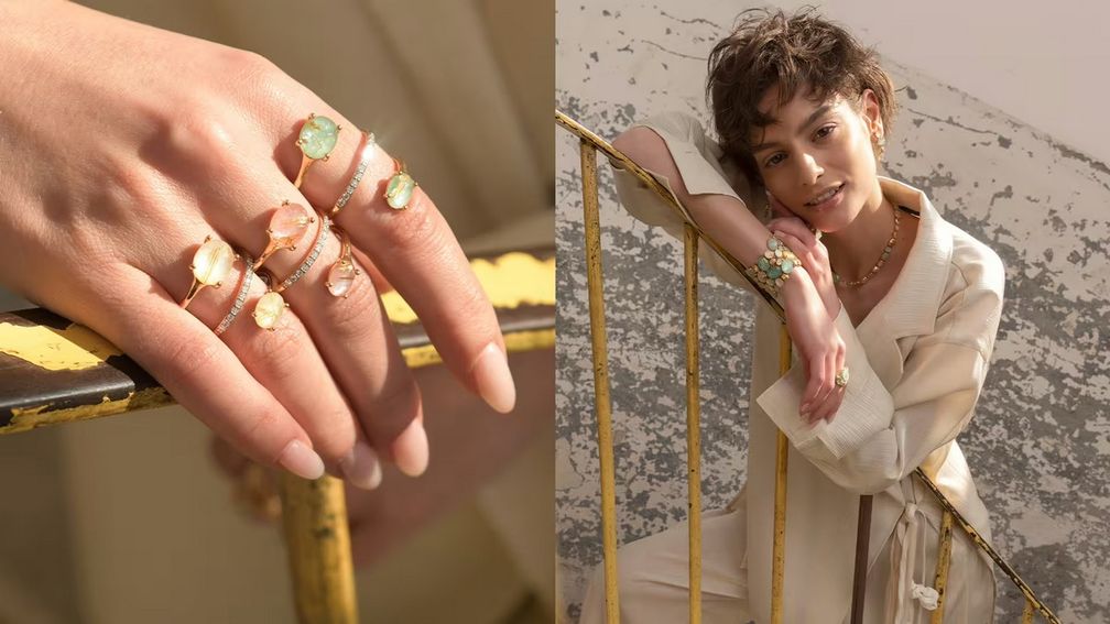 В коллекции Ipanema теперь представлены изделия из 18-каратного желтого золота с бирюзовым амазонитом, розовым нефритом, рутиловым кварцем и перламутром В коллекции Ipanema теперь представлены изделия из 18-каратного желтого золота с бирюзовым амазонитом, розовым нефритом, рутиловым кварцем и перламутром