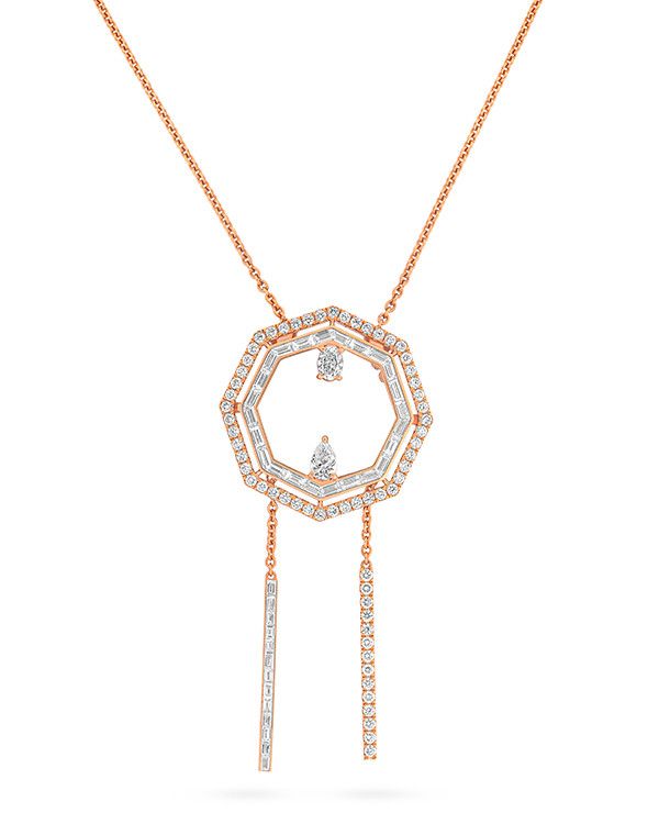 Ожерелье Akano Ulo в форме восьмиугольника из 18-каратного розового золота с бриллиантами