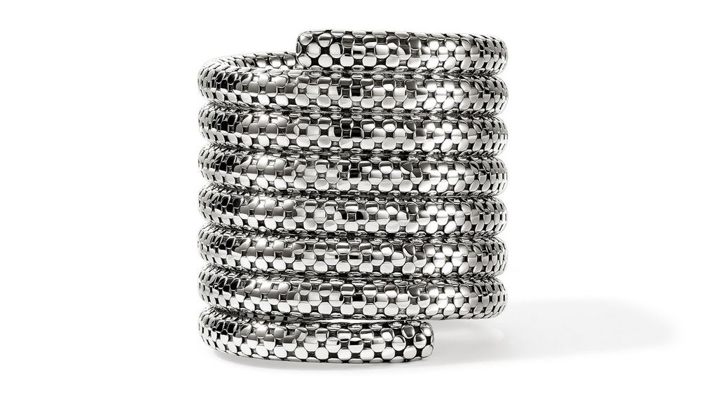 Браслет Dot в семь витков из стерлингового серебра 