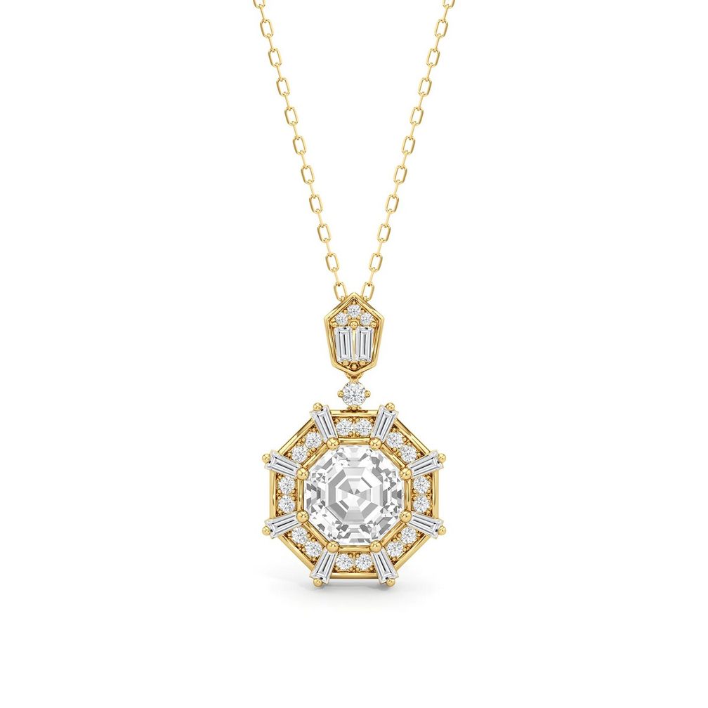 Ожерелье Guardian из 14-каратного желтого золота с выращенными в лаборатории бриллиантами общим весом 3,2 карата 