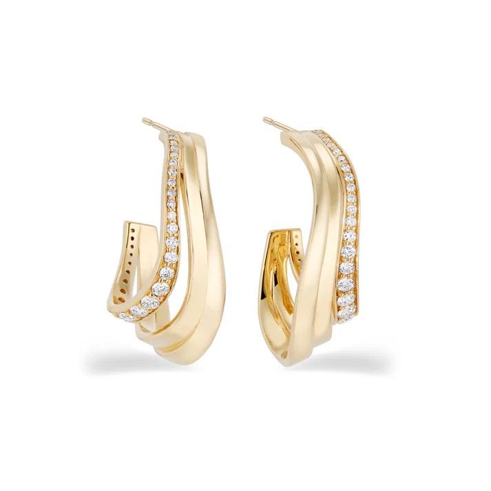 Серьги-кольца Valley от Casey Perez из 14-каратного золота с бриллиантами