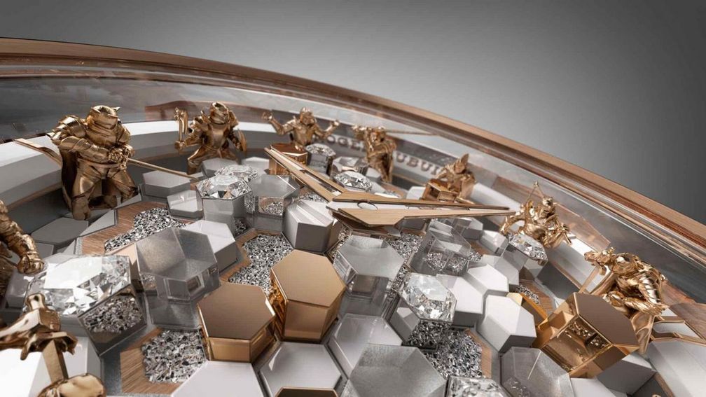 Новая модель Knights of the Round Table от Roger Dubuis отличается тонким ощущением баланса, несмотря на разнообразие визуальных элементов. Фото: Roger Dubuis