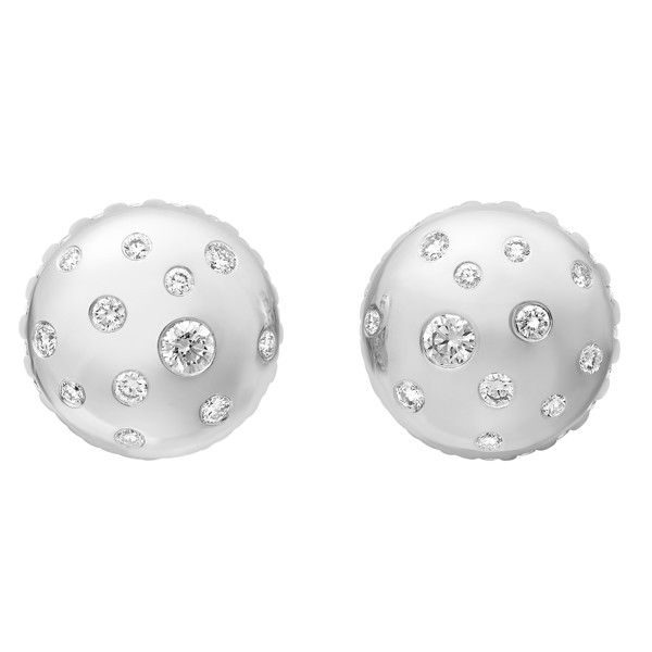 Серьги Toadstool из 18-каратного белого золота с бриллиантами 0,94 карата