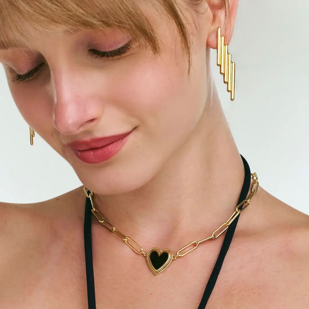 Ожерелье Gold Hour из вермеля от Stephanie Gottlieb x Oak and Luna 