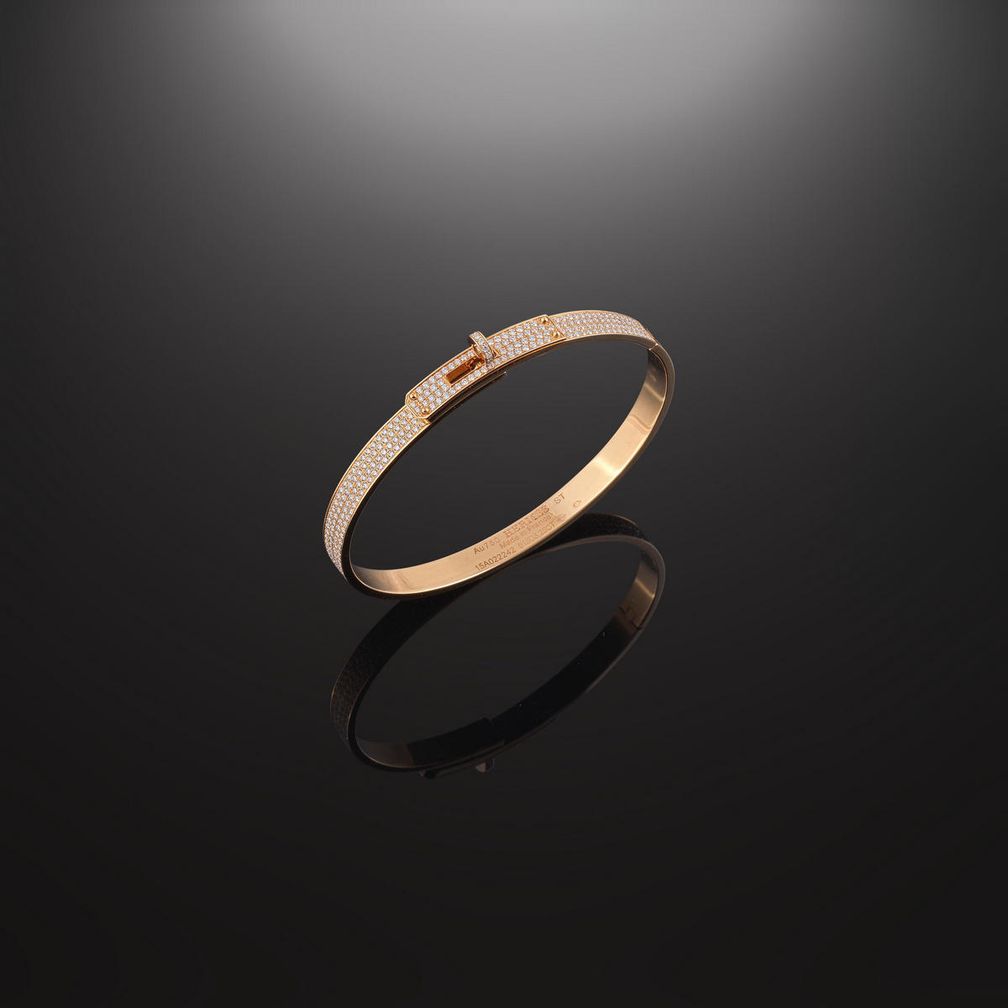 Браслет Kelly из розового золота с бриллиантами общим весом 3,25 карата, оценка: 14 000–18 000 долларов США