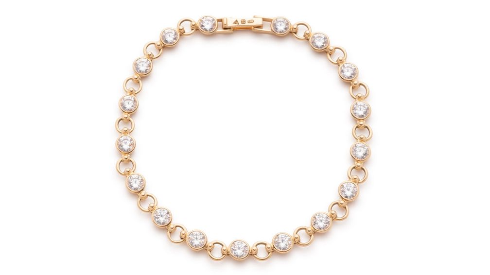 Браслет Rivière из 18-каратного желтого золота с бриллиантами в оправе безель Браслет Rivière из 18-каратного желтого золота с бриллиантами в оправе безель