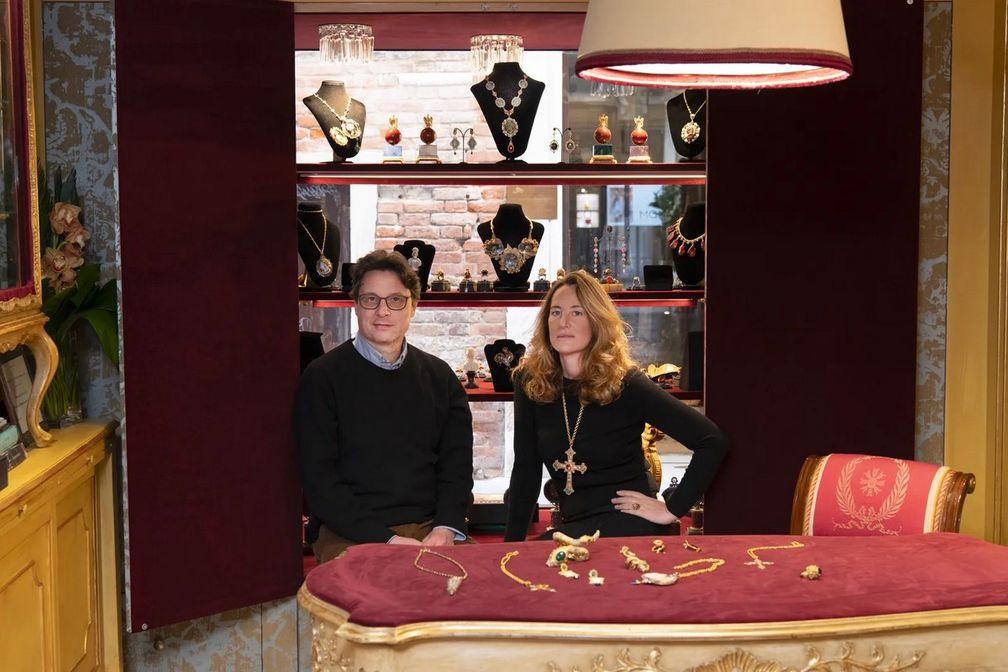 Марио и Кристина Кодоньято в бутике Codognato