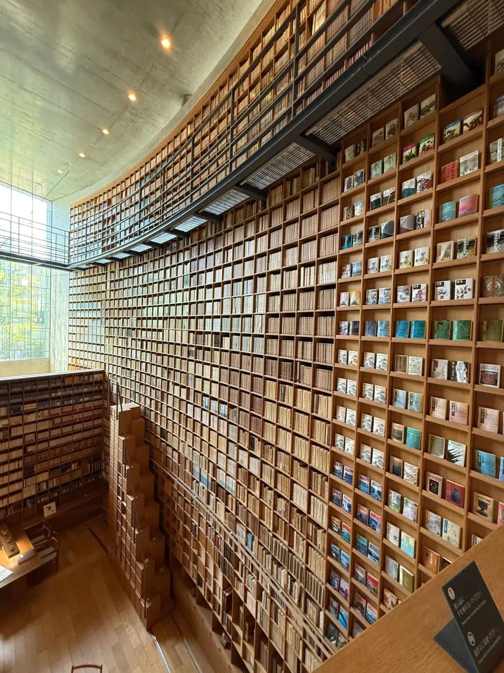  «Мне нравится творчество [архитектора] Тадао Андо в целом, и эта библиотека в частности. 12-метровая высота, выбор материалов (бетон, дерево), прозрачные витражи с разными фактурами — все это создает такую спокойную и умиротворяющую атмосферу»