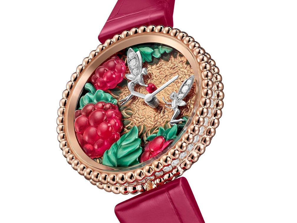 Часы Perlée Extraordinaire Fruits Enchantés Framboise от Van Cleef & Arpels