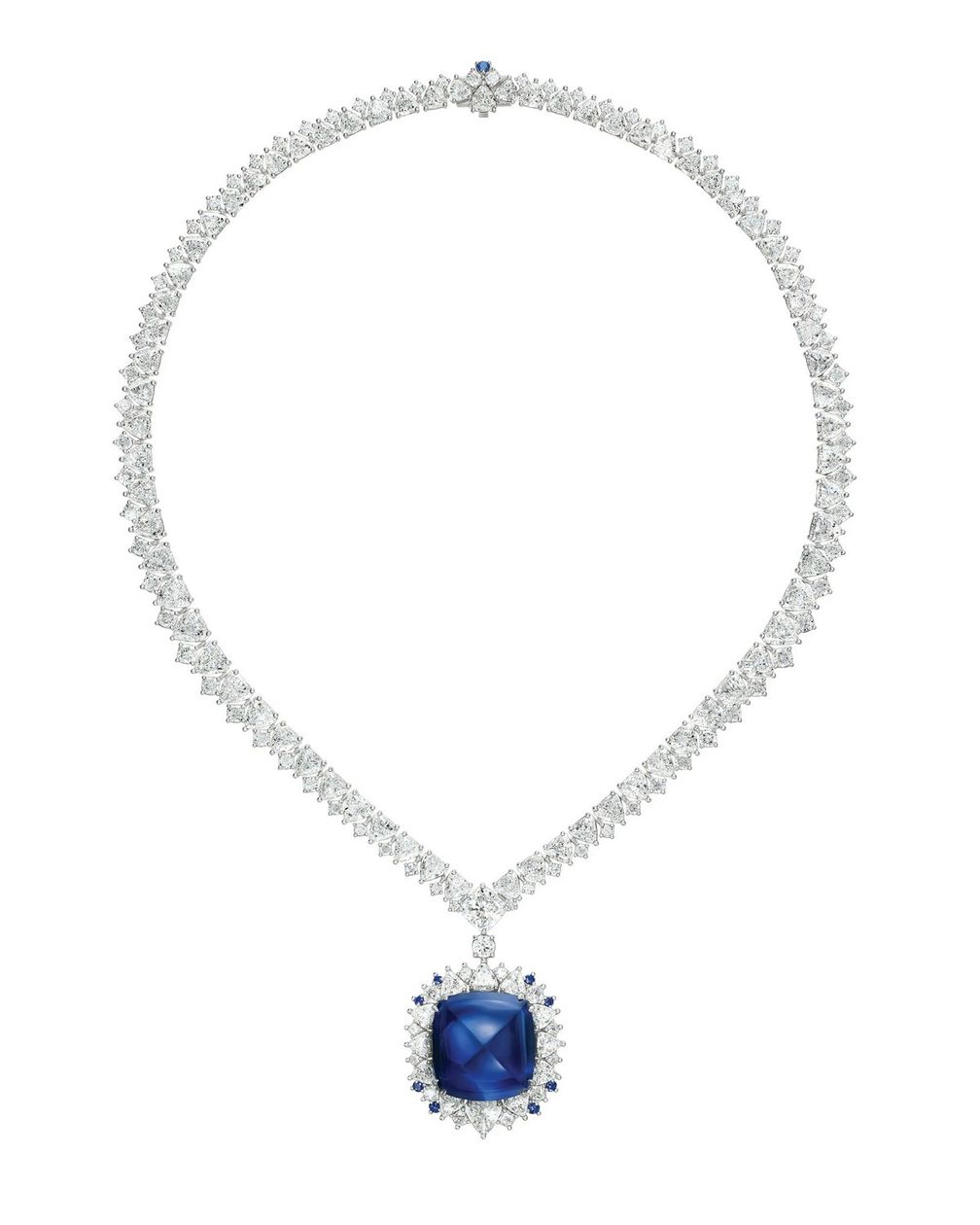 Колье с сапфиром огранки кабошон. Предоставлено Harry Winston