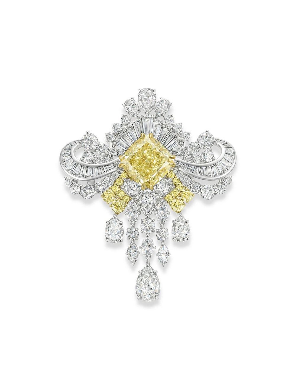 Брошь с желтыми бриллиантами. Предоставлено Harry Winston