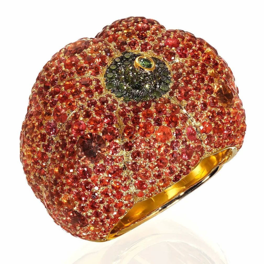 Кольцо в форме тыквы от бренда Rosior