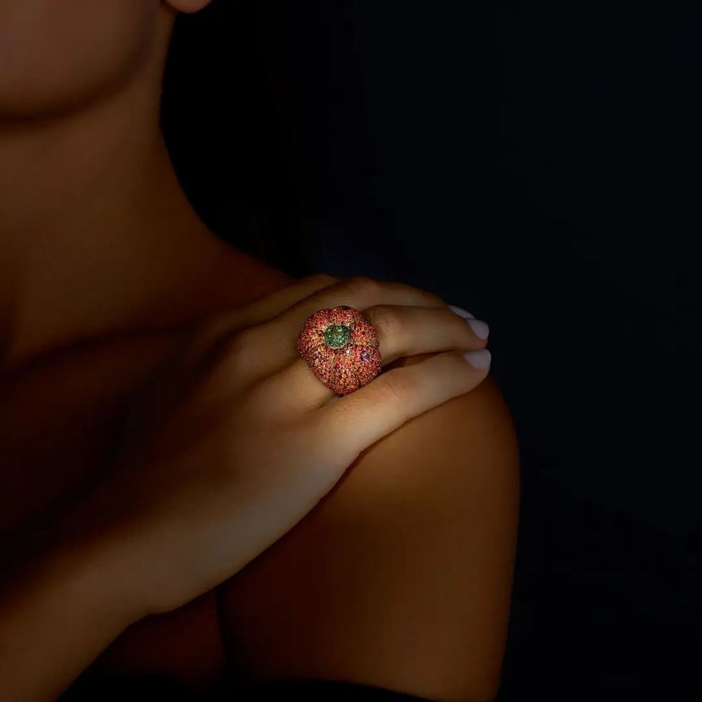 Кольцо в форме тыквы от бренда Rosior