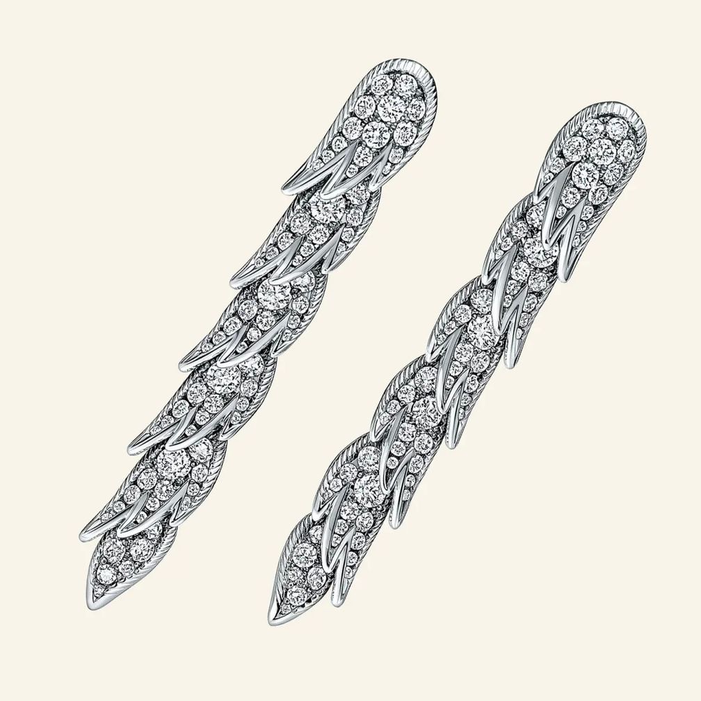 Серьги Bird on a Rock от Tiffany & Co. из платины с бриллиантами