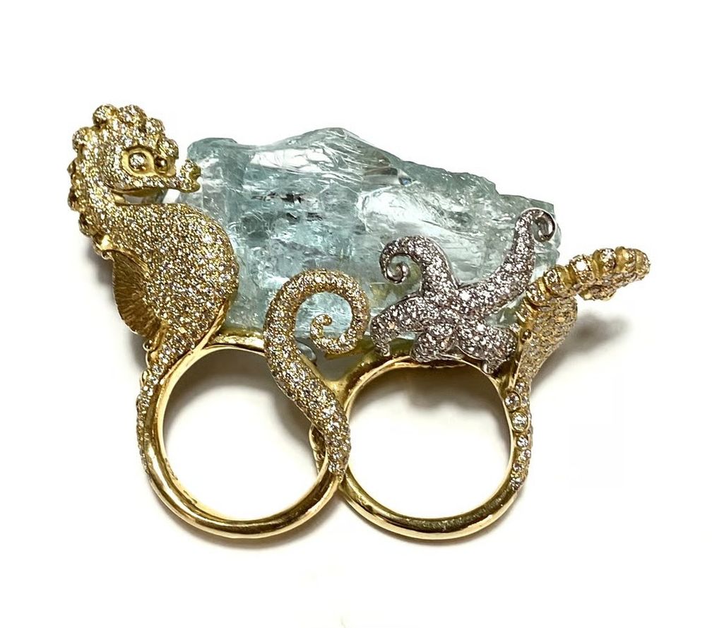 Кольцо на два пальца от Массимо Иззо 